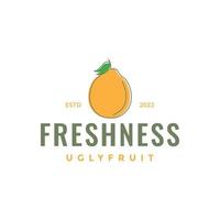 fruta laranja suco de comida laranja frescor design de logotipo modelo de ilustração de ícone vetorial vetor