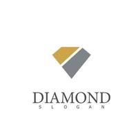 logotipo de diamante marca premium de luxo vetor