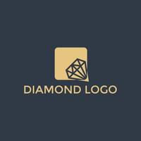 modelo de design de logotipo de diamante moderno vetor