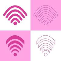 definir forma de ícone wi-fi, cor bonita de design plano vetor
