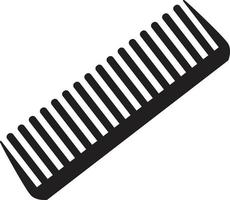 ícone de pente no fundo branco. sinal de pente de dente largo. símbolo de escova de cabelo preto. estilo plano. vetor