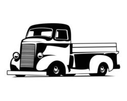 silhueta do logotipo do caminhão coe chevy da década de 1940. design vetorial premium. melhor para distintivo, emblema, ícone e indústria de caminhões. disponível eps 10. vetor