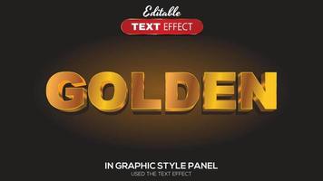 tema dourado picante de efeito de texto editável em 3D vetor