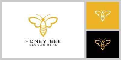 vetor de logotipo de animais de abelha de mel