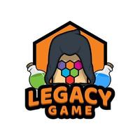 vetor de design de logotipo de jogo legado