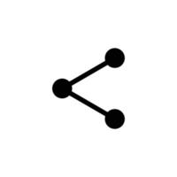 eps10 ícone abstrato do botão de compartilhamento de vetor preto ou logotipo isolado no fundo branco. símbolo de compartilhamento em um estilo moderno simples e moderno para o design do seu site e aplicativo móvel