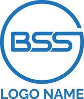 bss inicial e vetor de design de logotipo de círculo grátis