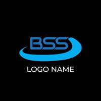 vetor profissional de design de logotipo inicial bss