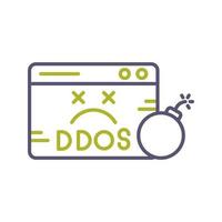 ícone do vetor ddos