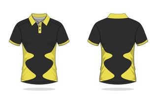 design de polo de camiseta, modelo amarelo vetor