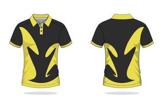 design de polo de camiseta, modelo amarelo vetor