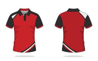 design de polo de camiseta, modelo vermelho vetor