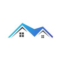 ícone imobiliário com telhado de construção de casa para investimento e modelo de negócios corporativos vetor