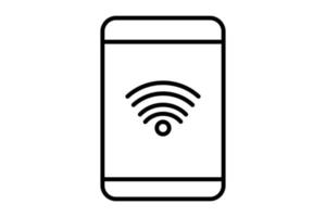 ilustração de ícone de wi-fi grátis. estilo de ícone de linha. design vetorial simples editável vetor