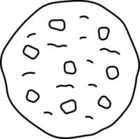 linha de ilustração de elemento de ícone de sobremesa de biscoito de chocolate de baunilha vetor