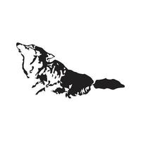 ilustração vetorial de desenho animal lobo vetor