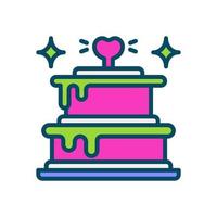 ícone de bolo de casamento para seu site, celular, apresentação e design de logotipo. vetor