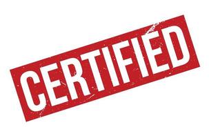 carimbo de borracha certificado. ilustração vetorial de selo de carimbo grunge de borracha certificada vermelha - vector
