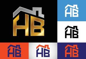 letra inicial hb vetor de design de logotipo. símbolo gráfico do alfabeto para identidade de negócios corporativos