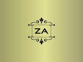 imagem criativa do logotipo za, design de carta de luxo premium za vetor