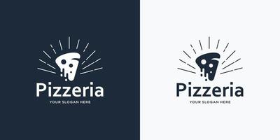 logotipo de design de pizzaria italiana. símbolos para comida e bebida e restaurantes. vetor