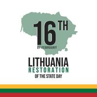 dia da restauração do estado da lituânia vetor