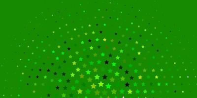 modelo de vetor verde e amarelo claro com estrelas de néon.