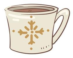 xícara de café quente ou vetor de chá aromático