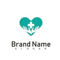saúde logotipo hospital design símbolo médico vetor