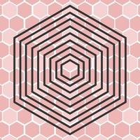 fundo rosa com padrão geométrico abstrato de hexágono vetor