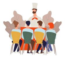 aulas de culinária ou curso, vetor de masterclass de programa de tv