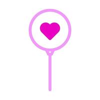ícone de balão Duotone rosa estilo elemento de vetor de ilustração dos namorados e símbolo perfeito.