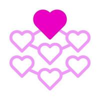ícone de decoração Duotone rosa estilo elemento de vetor de ilustração dos namorados e símbolo perfeito.
