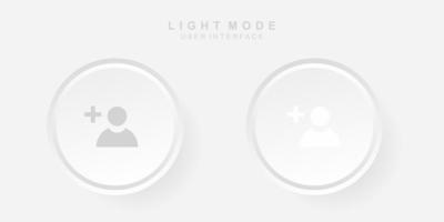 criação simples adiciona interface de usuário de contato no design de neumorfismo simples, moderno e minimalista. vetor