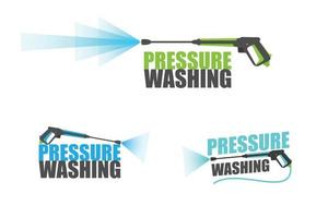 logotipo de lavagem de pressão. logotipo do serviço de lavagem a pressão. vetor
