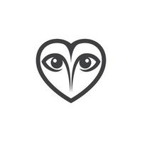 modelo de logotipo de ilustração de pássaro coruja vetor