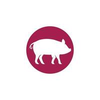 vetor de modelo de logotipo de porco