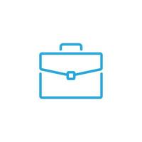 eps10 ícone de arte de linha abstrata maleta de vetor azul ou logotipo isolado no fundo branco. símbolo de contorno de bolsa ou portfólio em um estilo moderno simples e moderno para o design do seu site e aplicativo móvel