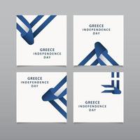 ilustração de design de modelo vetorial feliz celebração do dia da independência da Grécia vetor