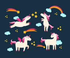 Unicorns no vetor do céu