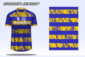 maquete de design de camiseta esportiva de camisa de futebol para clube de futebol vetor