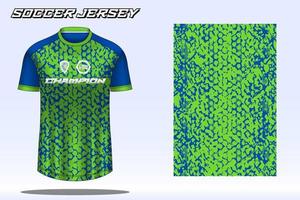 maquete de design de camiseta esportiva de camisa de futebol para clube de futebol vetor