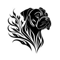 retrato de cachorro cane corso. design ornamental para logotipo, emblema, tatuagem, bordado, corte a laser, sublimação. vetor