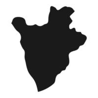 mapa de burundi altamente detalhado com bordas isoladas no fundo vetor