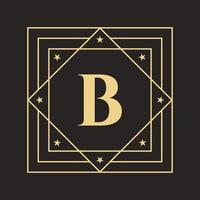logotipo criativo da letra b com conceito de luxo elegante e elegante. modelo de logotipo luxuoso inicial vetor