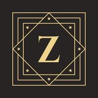 logotipo criativo da letra z com conceito de luxo elegante e elegante. modelo de logotipo luxuoso inicial vetor