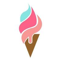 design de logotipo de ícone de sorvete vetor