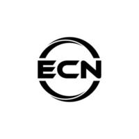 design de logotipo de carta ecn na ilustração. logotipo vetorial, desenhos de caligrafia para logotipo, pôster, convite, etc. vetor