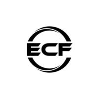 design de logotipo de carta ecf na ilustração. logotipo vetorial, desenhos de caligrafia para logotipo, pôster, convite, etc. vetor