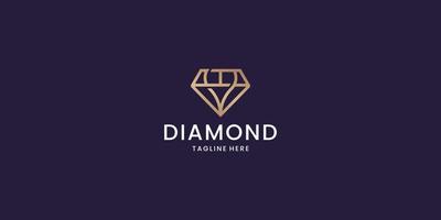 ícone de diamante em estilo simples. modelo de design de logotipo vetor